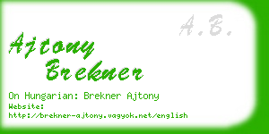 ajtony brekner business card